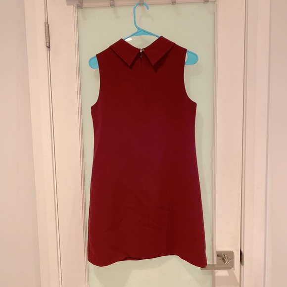 Cynthia Steffes 60’s Style Maroon A-Line Mini Dress - Picture 2 of 5